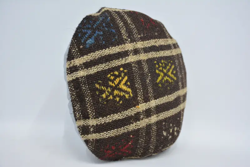 Cushion Cover, Farmhouse Cushion Case, Ottoman Cushion Case, 16x16 Brown Cushion Case, Vintage Kilim Pillow, Pillow for Couch, Pillow for Sofa - 3