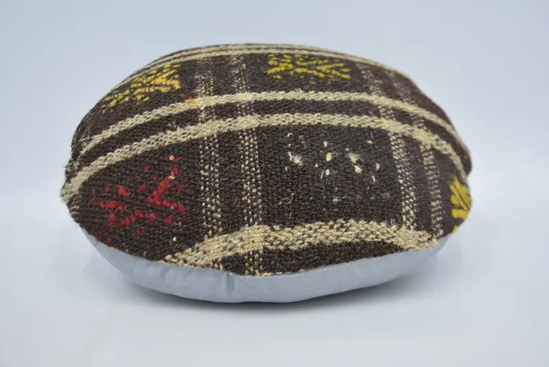 Cushion Cover, Farmhouse Cushion Case, Ottoman Cushion Case, 16x16 Brown Cushion Case, Vintage Kilim Pillow, Pillow for Couch, Pillow for Sofa - 6