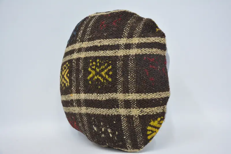 Cushion Cover, Farmhouse Cushion Case, Ottoman Cushion Case, 16x16 Brown Cushion Case, Vintage Kilim Pillow, Pillow for Couch, Pillow for Sofa - 4