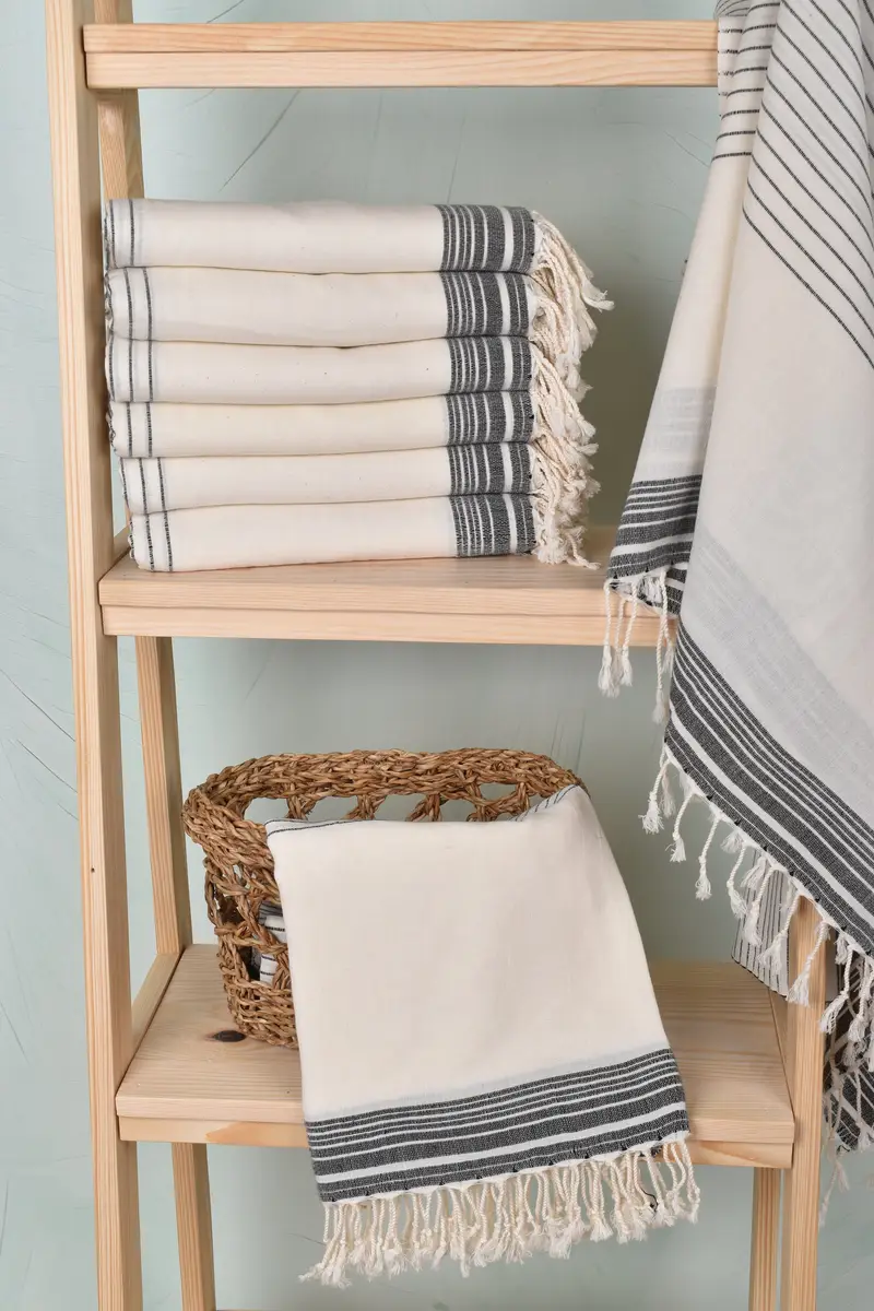 68x36 Cotton Striped Towel, Bachelorette Party Gifts Bridesmaids, Bridesmaid Gifts Personalized, Peshtemal Towel, Bachelorette Party Favors - 3