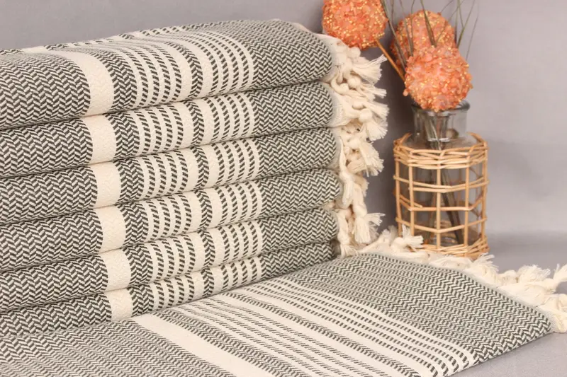 Bachelorette Party Khaki Green Cotton Towel, Turkish Beach, 40x71 Inches