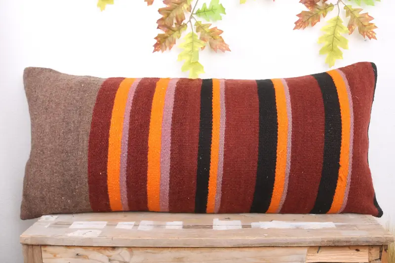 16x36 Red Pillow Cover, Accent Throw Cushion Case, Interior Designer Pillow, Cushion Cover, Throw Kilim Pillow, Gift Pillow - 2