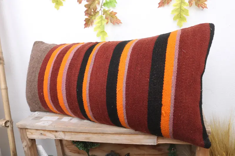 16x36 Red Pillow Cover, Accent Throw Cushion Case, Interior Designer Pillow, Cushion Cover, Throw Kilim Pillow, Gift Pillow - 4