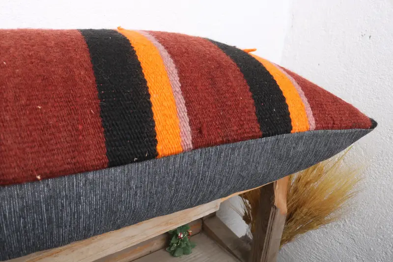 16x36 Red Pillow Cover, Accent Throw Cushion Case, Interior Designer Pillow, Cushion Cover, Throw Kilim Pillow, Gift Pillow - 6