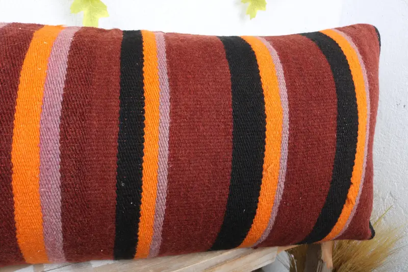 16x36 Red Pillow Cover, Accent Throw Cushion Case, Interior Designer Pillow, Cushion Cover, Throw Kilim Pillow, Gift Pillow - 5