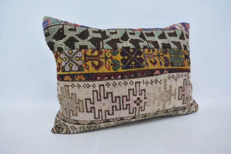 Geometric Embroidered Pillow, 20x28 Inches Size Throw Pillow - 3