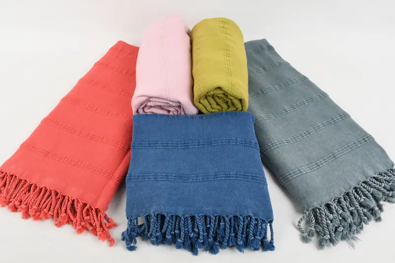 Summer Gift, Wedding Favors, Turkish Towel USA, 70x40 Cotton Stonewashed Towel, Turkish bath towel for spa, Personalised Gift, Bachelorette Towel - 7