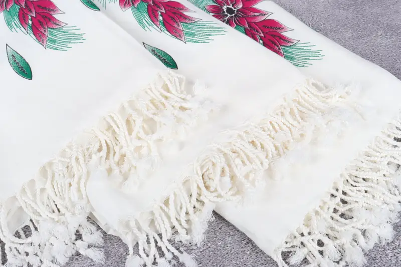 Bachelorette Party Gift, Unique Gift, Bridal Shower Gift, 70x40 Cotton Floral Patterned Towel, Handwoven Turkish bath towel, Quick-Dry Beach Towel - 6