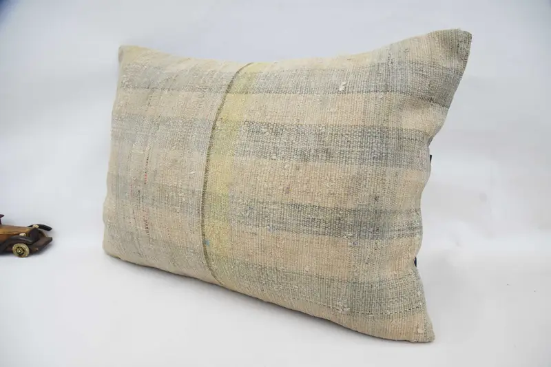 Pillow Cover, Nautical Throw Pillow Case, Kilim Pillow, Gift Pillow, 20x28 Beige Pillow Case, Interior Designer Pillow, Neutral Throw Cushion Cover - 5