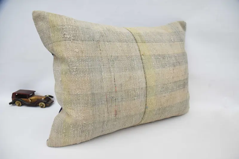 Pillow Cover, Nautical Throw Pillow Case, Kilim Pillow, Gift Pillow, 20x28 Beige Pillow Case, Interior Designer Pillow, Neutral Throw Cushion Cover - 3
