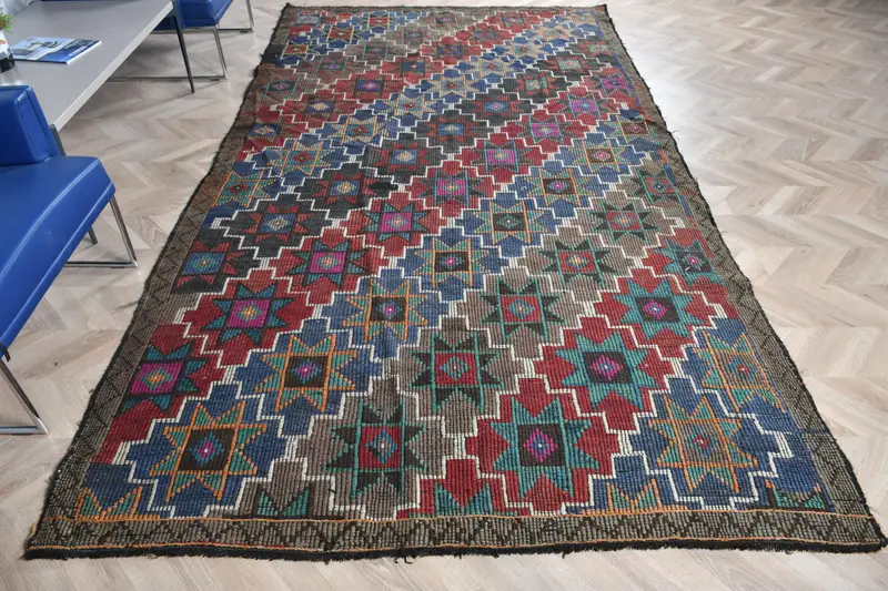 Mor Ombré Halı, 6x11,5 ft Zarif Dekor