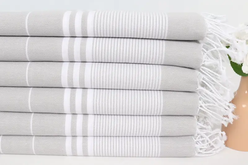 Custom Name Towel, Turkish Tea Towel, Turkish Towel Hand Towel, 40x24 Cotton Striped Towel, Wedding For Favor, Bridal Shower Gift, Wedding Gift - 3