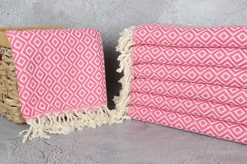 70x40 Cotton Diamond Towel, Best Beach Towel, Christmas Favors, Custom Wedding Towel, Quick-Dry Beach Towel, Absorbent Turkish towel, Summer Towel - 6