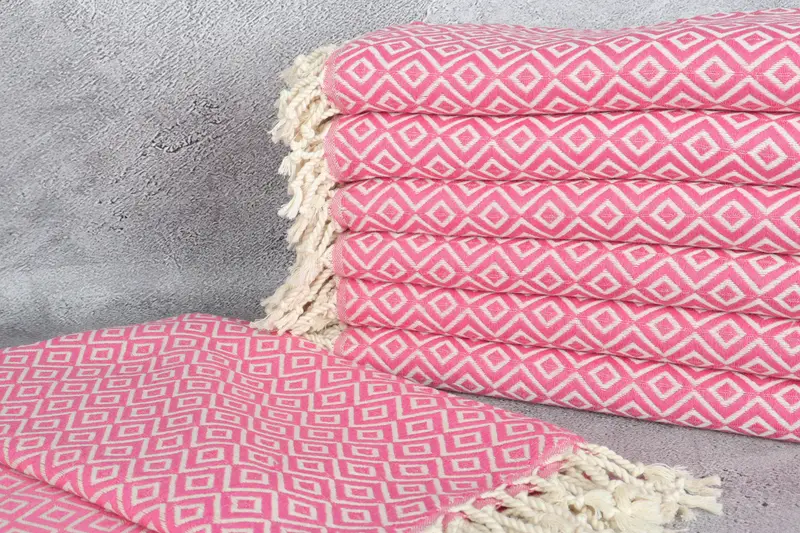 70x40 Cotton Diamond Towel, Best Beach Towel, Christmas Favors, Custom Wedding Towel, Quick-Dry Beach Towel, Absorbent Turkish towel, Summer Towel - 3