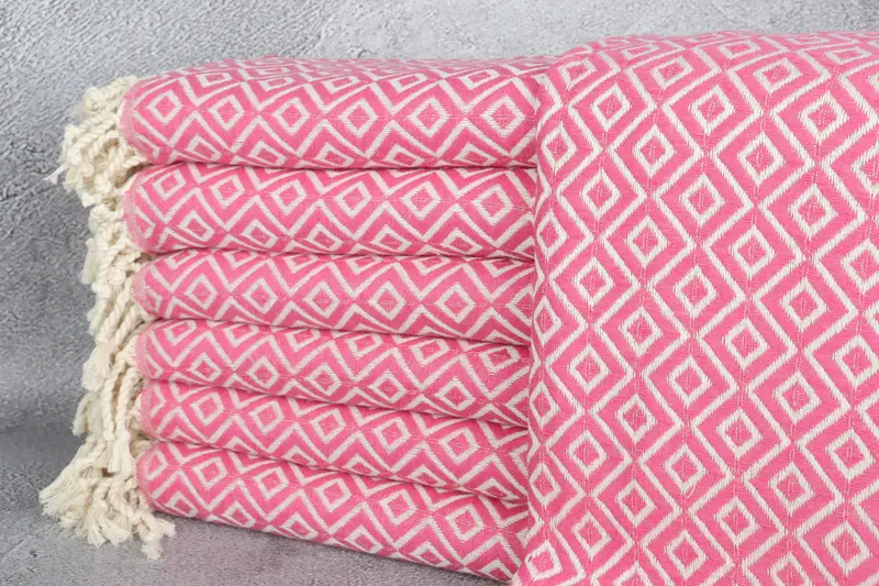 70x40 Cotton Diamond Towel, Best Beach Towel, Christmas Favors, Custom Wedding Towel, Quick-Dry Beach Towel, Absorbent Turkish towel, Summer Towel - 1