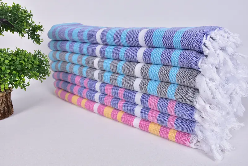 Personalized Turkish Towel, 70x40 Cotton Striped Towel, Custom Towel Beach, Monogrammed Beach Towel, Guest Towel, Personalized Gift, Employee Gifts - 3