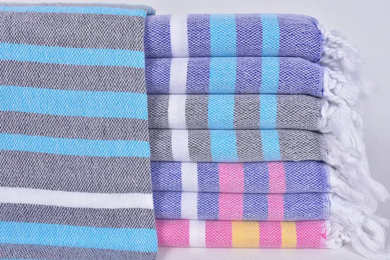Personalized Turkish Towel, 70x40 Cotton Striped Towel, Custom Towel Beach, Monogrammed Beach Towel, Guest Towel, Personalized Gift, Employee Gifts - 1