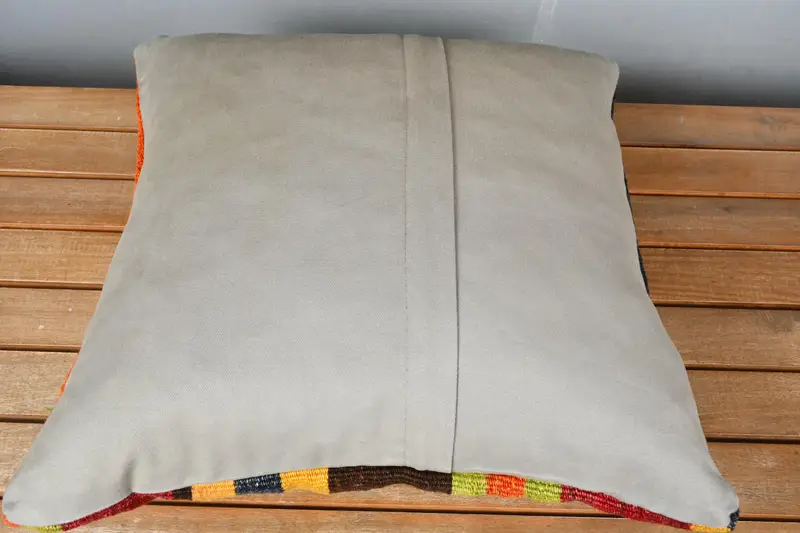 Armchair Pillow Cover, Wholesale Cushion, Boho Pillow Sham Cover, 18x18 Red Pillow, Handmade Kilim Cushion, Pillow for Couch, Pillow - 5
