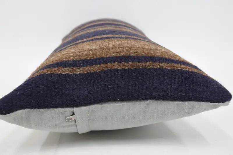 12x24 Blue Pillow Sham, Cushion Case, Vintage Kilim Pillow, Boho Pillow, Kilim Cushion Sham, Authentic Pillow Cover, Colorful Cushion Case - 5