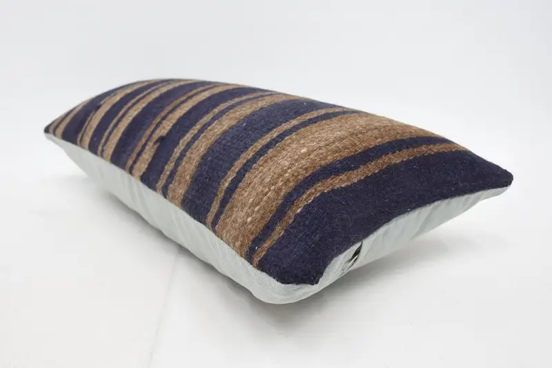12x24 Blue Pillow Sham, Cushion Case, Vintage Kilim Pillow, Boho Pillow, Kilim Cushion Sham, Authentic Pillow Cover, Colorful Cushion Case - 6