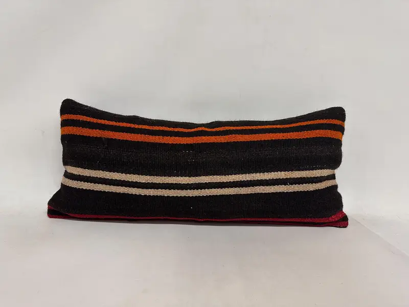Pillow for Sofa, 16x36 Brown Pillow Case, Car Cushion Case, Cushion Cover, Luxury Cushion, Ethnical Kilim Rug Pillow, Turkish Kilim Pillow - 1