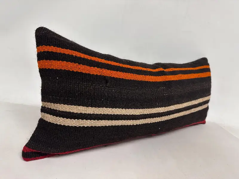 Pillow for Sofa, 16x36 Brown Pillow Case, Car Cushion Case, Cushion Cover, Luxury Cushion, Ethnical Kilim Rug Pillow, Turkish Kilim Pillow - 3