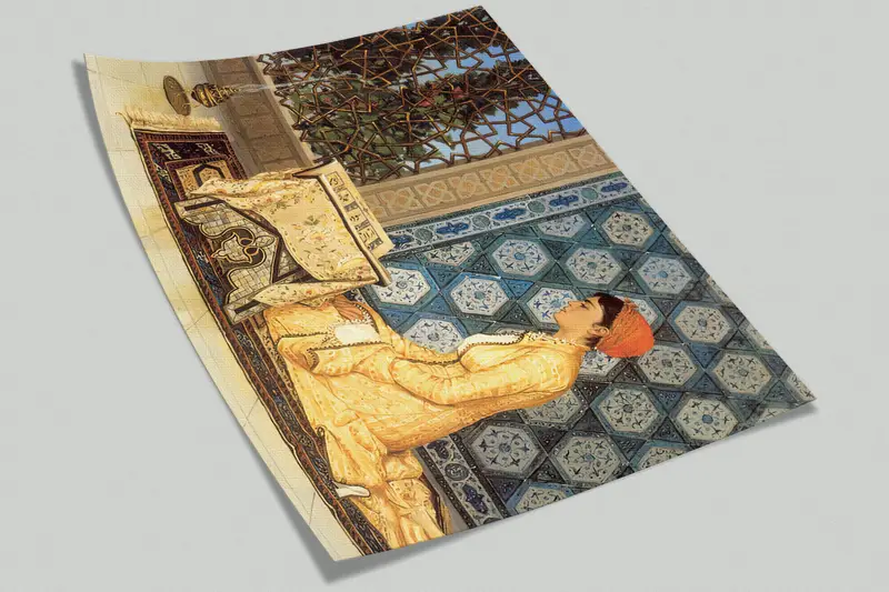 Islamic Gift Wall Decor, , Girl Reading Quran Wall Paper, 3d Wall Paper, Custom Wall Paper, Bright Wall Paper, Reproduction Wall Mural, - 4