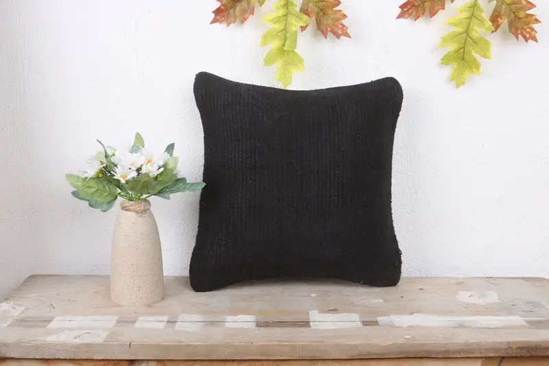 Handmade Kilim Cushion, Authentic Pillow Cover, Pillow for Couch, Patio Pillow, 12x12 Brown Cushion, Car Pillow Sham, Pillow Case, Home Decor Pillow - 2