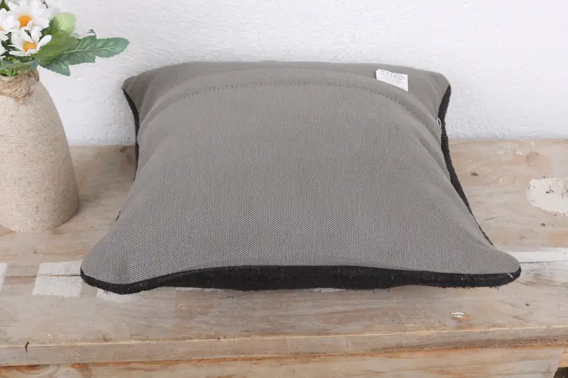 Handmade Kilim Cushion, Authentic Pillow Cover, Pillow for Couch, Patio Pillow, 12x12 Brown Cushion, Car Pillow Sham, Pillow Case, Home Decor Pillow - 7
