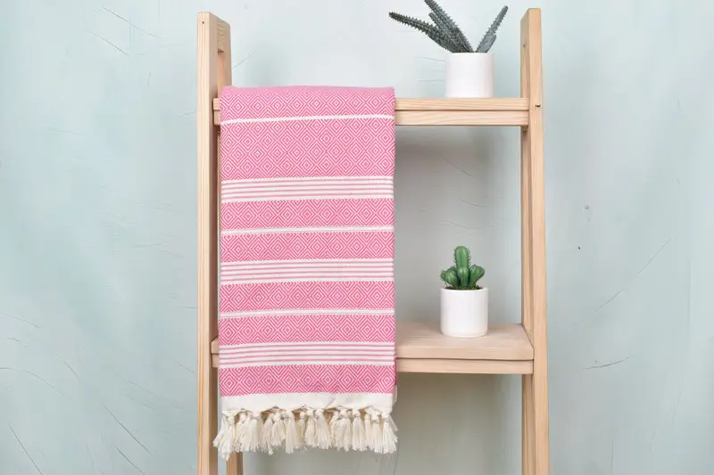 Organic Turkish towel, Friends Beach Towel, Summer Gift, Bridal Gifts, Turkish Towel Beach, Travel Towel, Spa Gift Towel, 70x38 Cotton Diamond Towel - 8