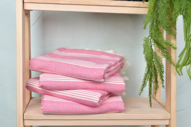 Organic Turkish towel, Friends Beach Towel, Summer Gift, Bridal Gifts, Turkish Towel Beach, Travel Towel, Spa Gift Towel, 70x38 Cotton Diamond Towel - 7