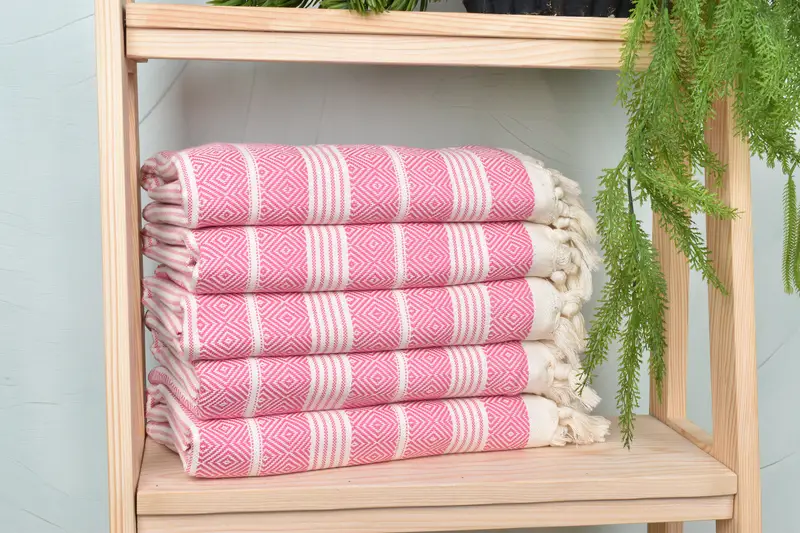 Organic Turkish towel, Friends Beach Towel, Summer Gift, Bridal Gifts, Turkish Towel Beach, Travel Towel, Spa Gift Towel, 70x38 Cotton Diamond Towel - 2