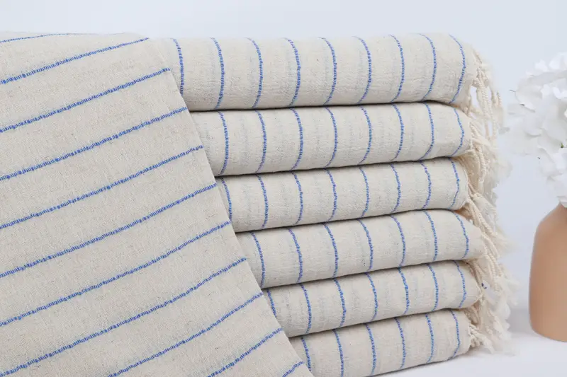 Handmade Turkish hammam towel, 64x38 Linen Striped Towel, Gift Boxes Towel, Arizona Bachelorette Party Favors, Fouta towel, Soft towel, Luxury towel - 1