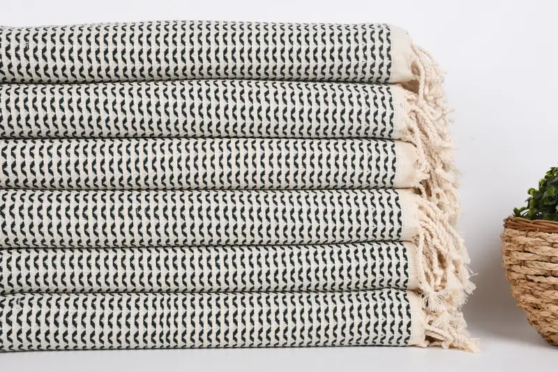 Organic Turkish towel, Bachelor Gift, 70x40 Cotton Diamond Towel, Sand-free towel, Turkish Towel USA, Organic cotton Turkish peshtemal towel - 2