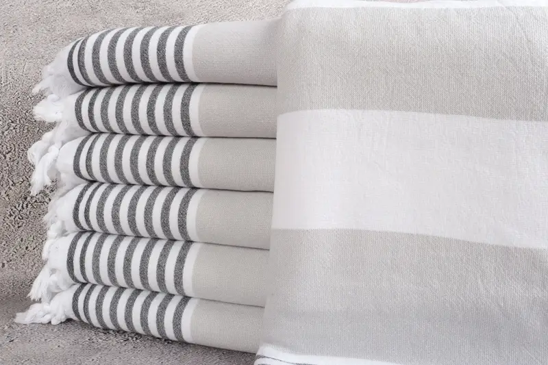 Personalized Wedding Gift, Monogram Turkish Towel, Personalized Gifts, Spa Gift, 68x36 Cotton Striped Terry Towel, Handwoven Turkish Towel - 1
