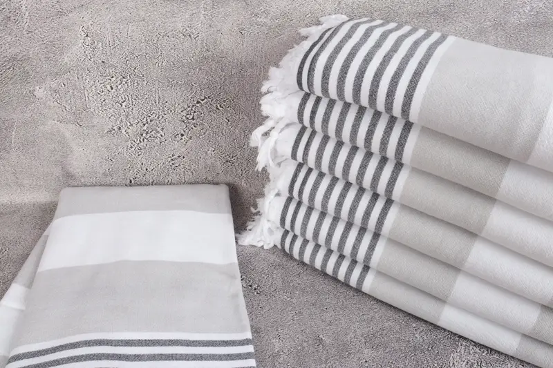 Personalized Wedding Gift, Monogram Turkish Towel, Personalized Gifts, Spa Gift, 68x36 Cotton Striped Terry Towel, Handwoven Turkish Towel - 2