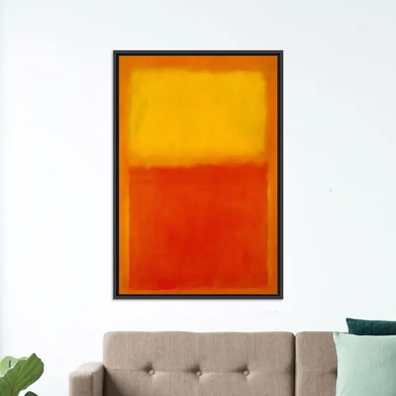 Trendiger Boho-Leinwanddruck in Orange: Elegant, minimalistisch, künstlerisch