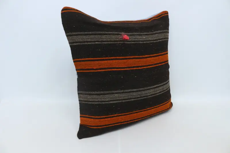 Interior Designer Pillow, 28x28 Brown Pillow Case, Cotton Cushion, Car Pillow, Cushion Case, Patio Pillow Cover, Gift Pillow, Handmade Kilim Cushion - 3