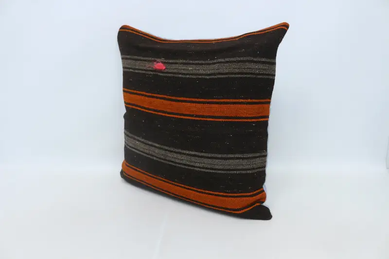 Interior Designer Pillow, 28x28 Brown Pillow Case, Cotton Cushion, Car Pillow, Cushion Case, Patio Pillow Cover, Gift Pillow, Handmade Kilim Cushion - 4