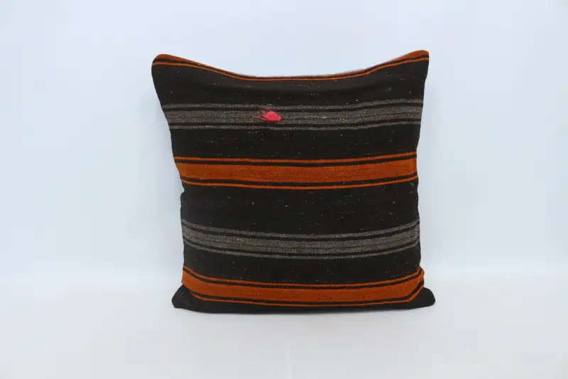 Interior Designer Pillow, 28x28 Brown Pillow Case, Cotton Cushion, Car Pillow, Cushion Case, Patio Pillow Cover, Gift Pillow, Handmade Kilim Cushion - 1