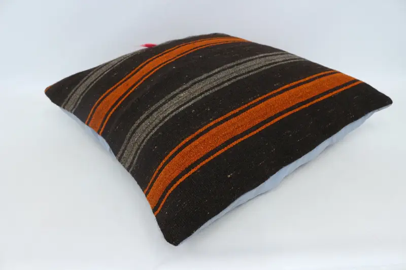 Interior Designer Pillow, 28x28 Brown Pillow Case, Cotton Cushion, Car Pillow, Cushion Case, Patio Pillow Cover, Gift Pillow, Handmade Kilim Cushion - 6