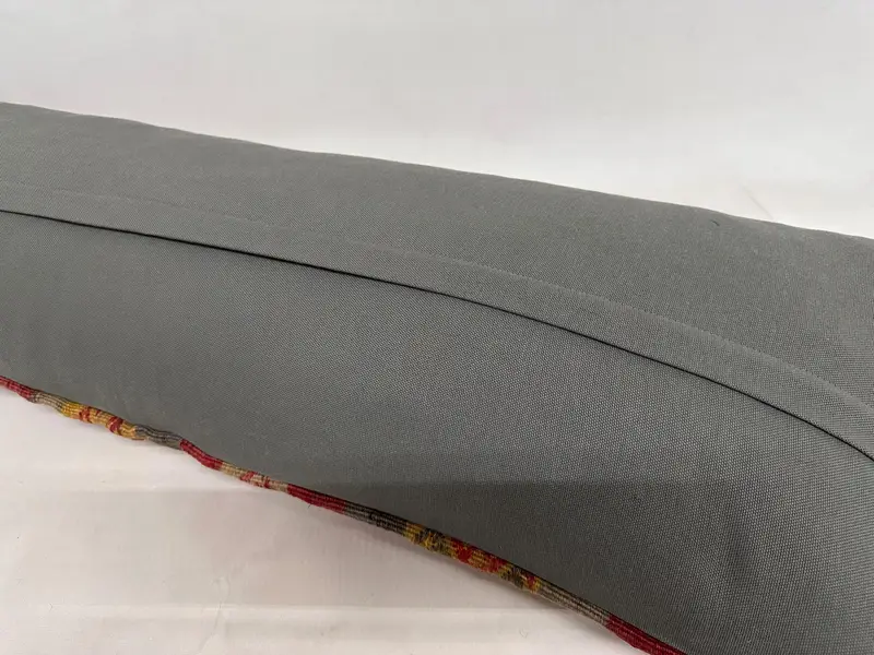 Pillow, Pillow for Couch, Throw Kilim Pillow, Authentic Pillow Sham, Turkish Kilim Pillow, Bolster Pillow Cover, 16x48 Red Pillow Case - 7