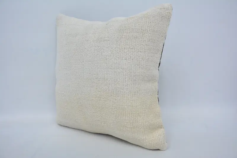 Bolster Pillow Sham, Boho Pillow, Home Decor Pillow, 16x16 Beige Pillow Cover, Pillow for Couch, Customized Cushion Cover, Cushion Case - 4