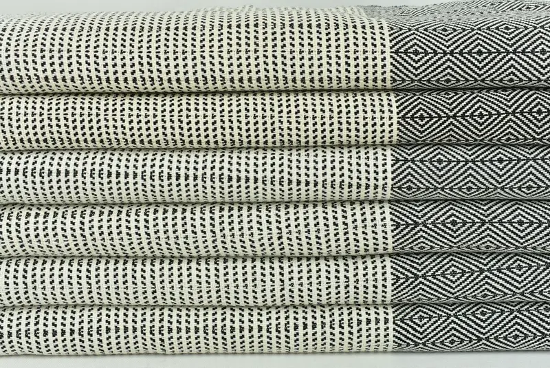 80x70 Cotton Diamond Towel, Wedding Favors, Turkish Cotton Blanket, Bachelor Gifts, Wedding Hand Made Gift, Decorative Blanket, Woven Throw Blanket - 2