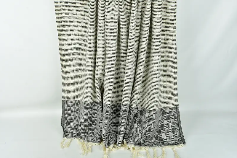 80x70 Cotton Diamond Towel, Wedding Favors, Turkish Cotton Blanket, Bachelor Gifts, Wedding Hand Made Gift, Decorative Blanket, Woven Throw Blanket - 8