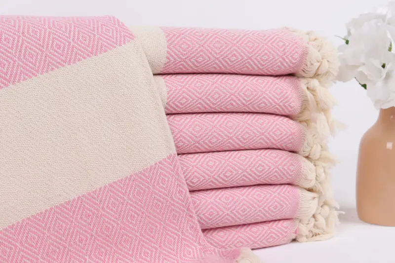 Turkish hand towel, Hammam towel, Beach Size Towel, Lightweight towel, 70x40 Cotton Diamond Towel, Personalized Gift For Him, Summer Gift Ideas - 1