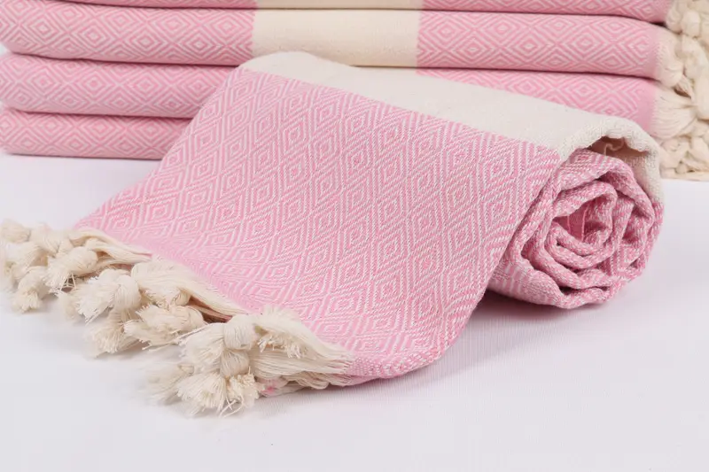 Turkish hand towel, Hammam towel, Beach Size Towel, Lightweight towel, 70x40 Cotton Diamond Towel, Personalized Gift For Him, Summer Gift Ideas - 4