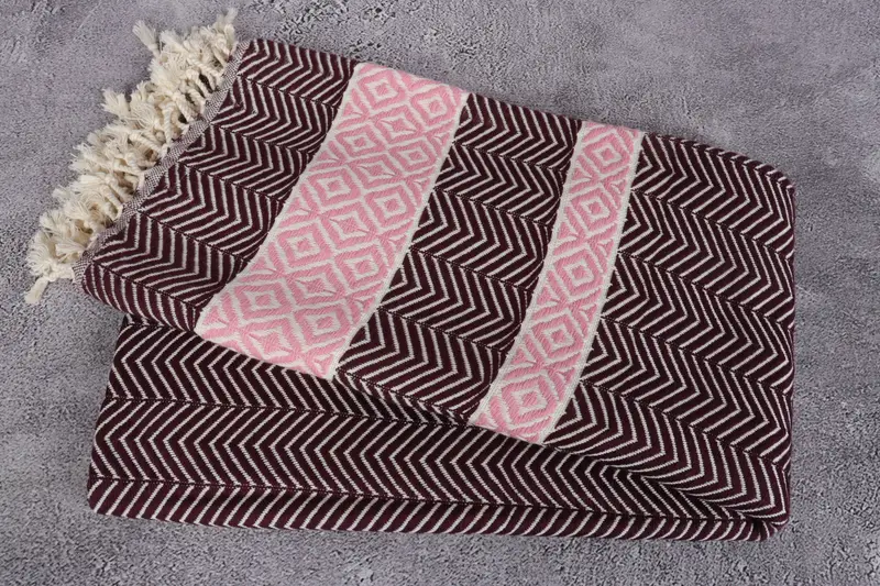 Bachelorette Party Gifts, Florida Bachelorette Party Favors, 70x40 Cotton Chevron Towel, Personalized Turkish Towel, Thin towel, Valentines Day Gift - 6