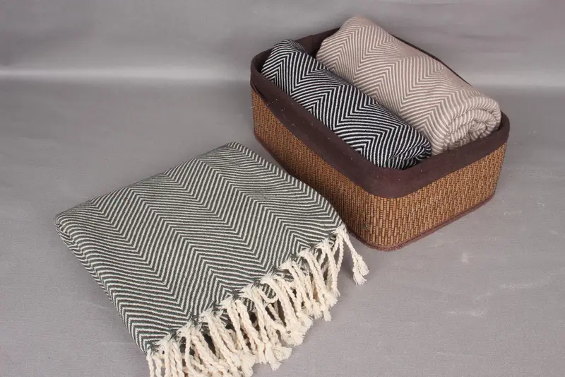 Lightweight towel, Turkish Beach Towel Bulk, Luxury towel, Turkish beach towel, 70x40 Cotton Herringbone Towel, Custom Name Towel, Gift For Coworker - 7