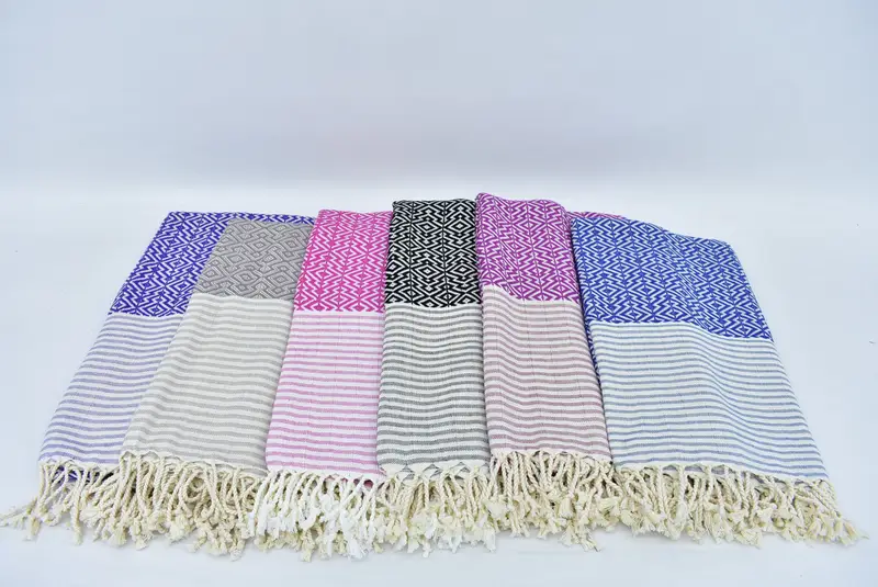 Sand-free towel, Gift For Him, 76x38 Cotton Diamond Towel, Beach Bachelorette Party Decorations, Organic Turkish towel, Anniversary Gift For Her - 2